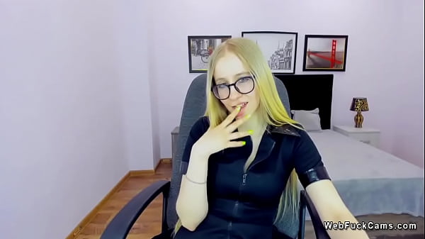 Small tits amateur blonde beauty on webcam