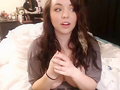 Busty Curly Brunette With Big Boobs Fucks On Couch