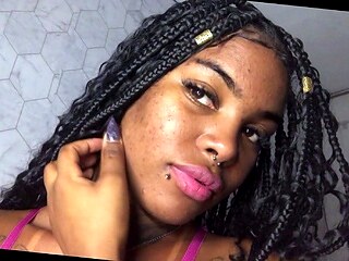 French Ebony Babe in a Solo HD Voyeur Show